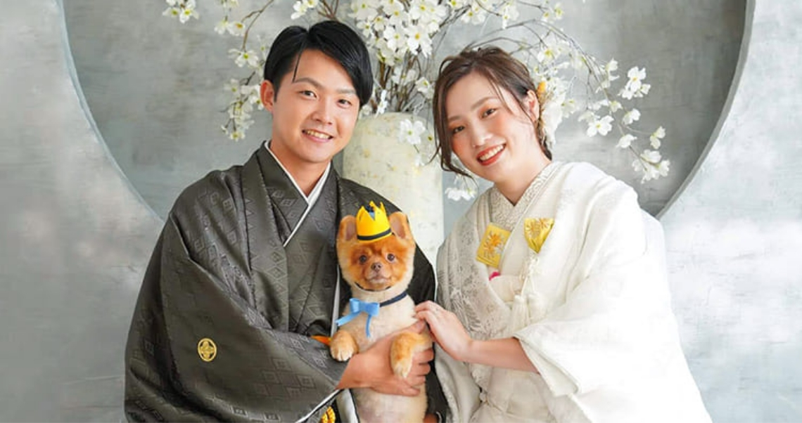 ペットを抱いて撮影をのイメージ